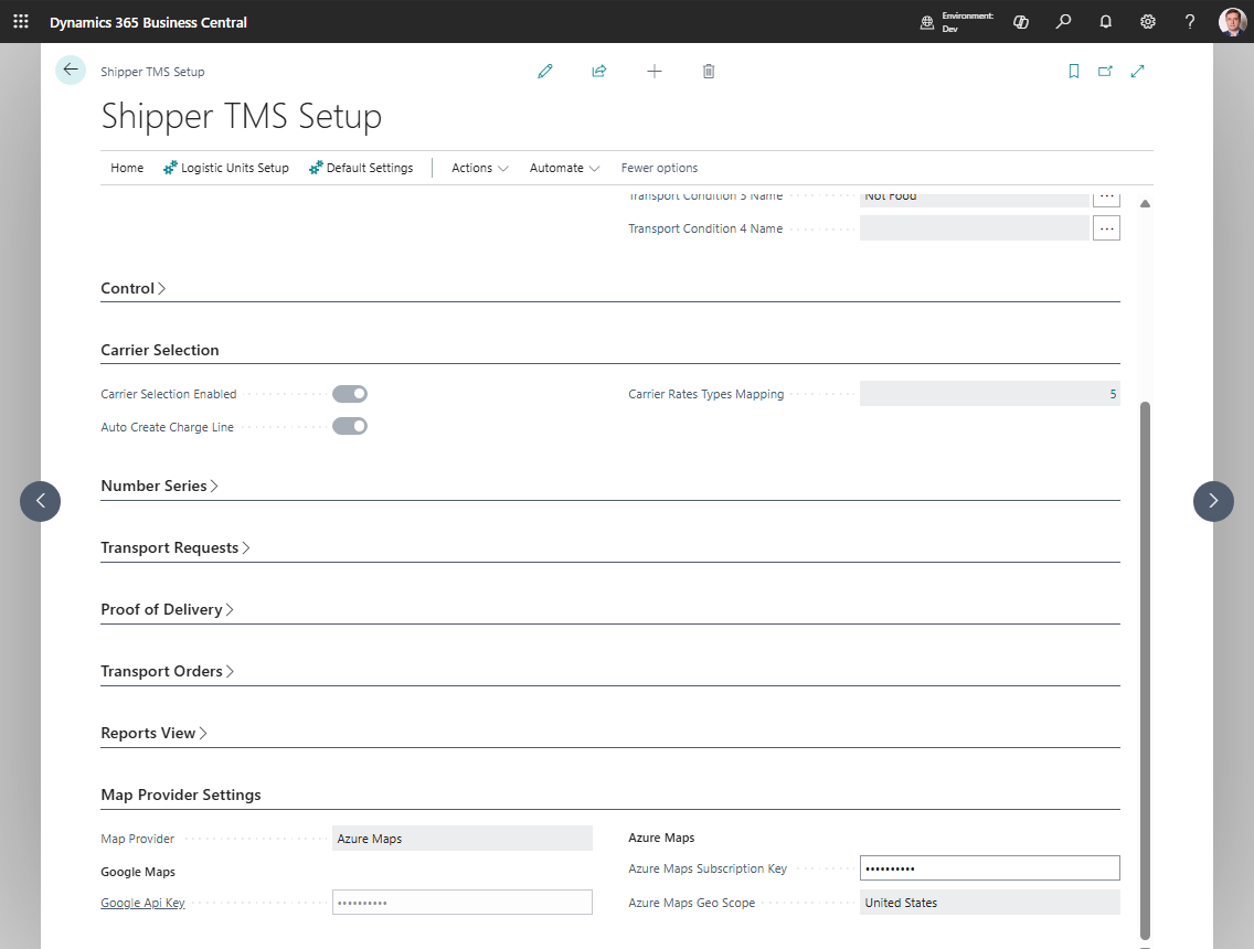Map Provider setup